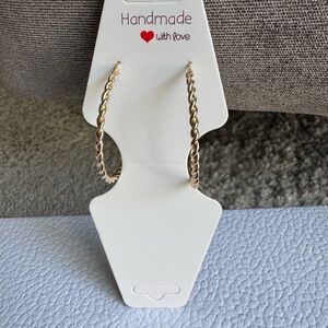 Thin Lightweight Gold Hoop Earrings New